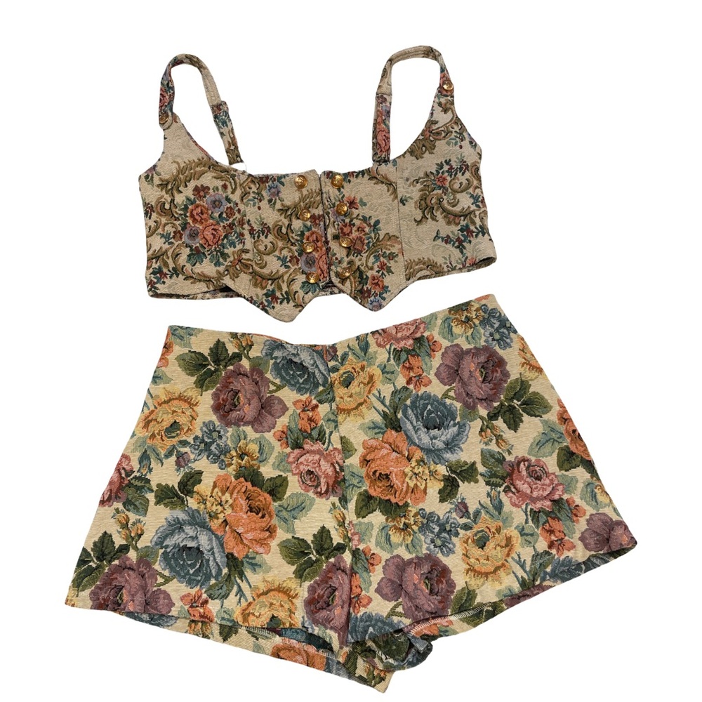 SHEIN Floral Print Festival Short Set - Tapestry size 3x